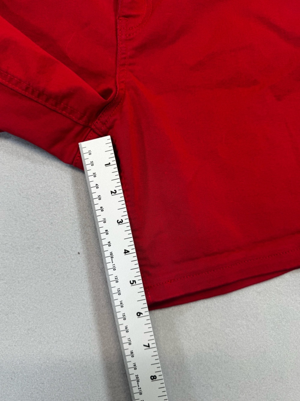 Liz Claiborne Red Stretch Denim Women's Shorts - Picture 6 of 8